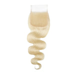 10A Blonde 613 Body Wave 100% Human Hair 4*4 Closure