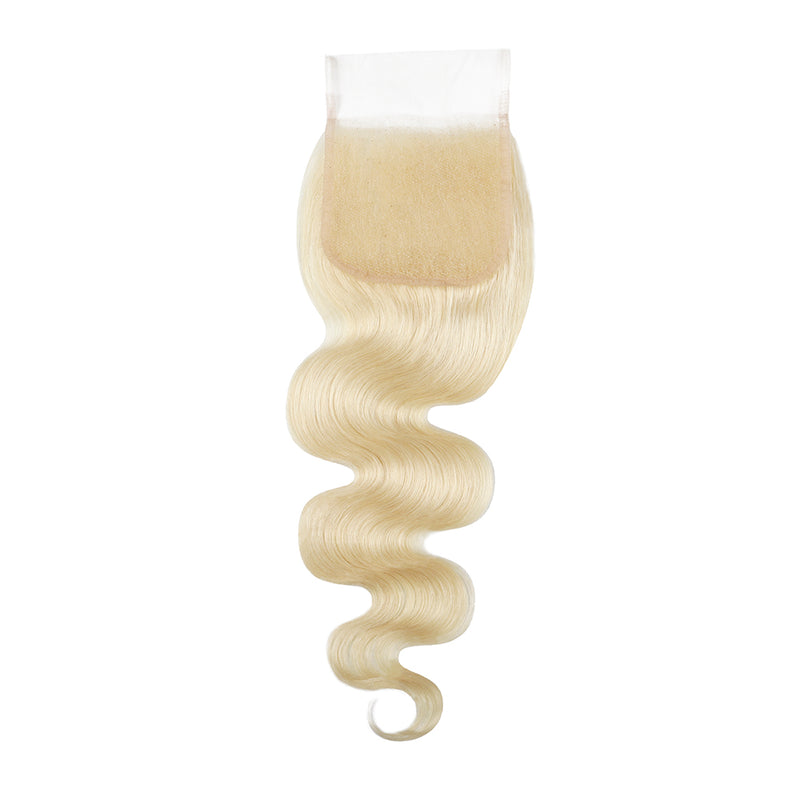 10A Blonde 613 Body Wave 100% Human Hair 4*4 Closure