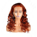 Human Hair Ginger 13*4 Lace Frontal Loose Wave Wig