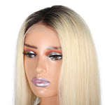 T1B/613 100% Human Hair 4*4 Closure Bob Wig