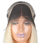 T1B/613 100% Human Hair 4*4 Closure Bob Wig