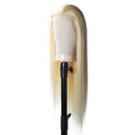 Indian Human Hair Blonde 613 13*4 Lace Front Wig Straight