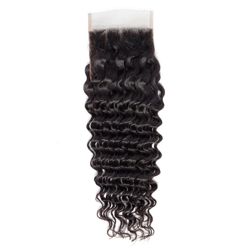Human Hair HD Lace Deep Wave 4*4 Closure