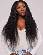 100% Human Hair 13*4 Deep Wave Lace Frontal Wig