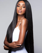 100% Human Hair Straight Full Frontal Glueless Wig