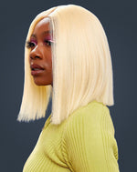 613 Blonde Human Hair 4*4 Closure Bob Wig