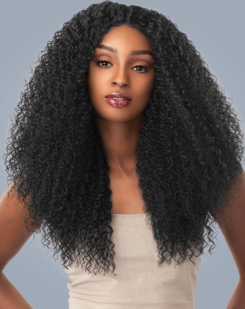 Human Hair 4*4 Closure Kinky Curly Wig