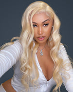 613 Blonde Human Hair 13*4 Lace Frontal Body Wave Wig