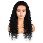 100% Human Hair Deep Wave Full Frontal Glueless Wig