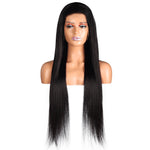 100% Human Hair Straight Full Frontal Glueless Wig