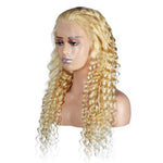 613 Blonde Human Hair 13*4 Lace Frontal Deep Wave Wig