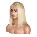 613 Blonde Human Hair 4*4 Closure Bob Wig