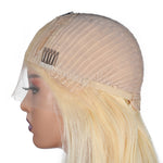 613 Blonde Human Hair 4*4 Closure Bob Wig