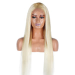 613 Blonde Human Hair 4*4 Closure Straight Wig