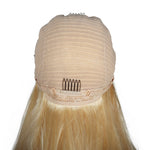 613 Blonde Human Hair 4*4 Closure Straight Wig